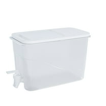 Hiroekza 1 Gallon Drink Dispenser with Spigot Plastic Beverage Dispenser for Coffee, Juice, and Homemade Beverages - Summer Household Tea Kettle Cooler for Parties, Office, and Outdoor Use White