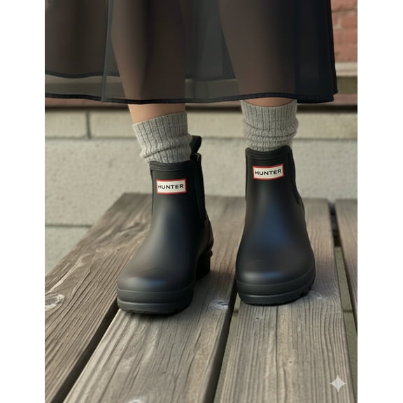 Hunter Women's Original Chelsea Boots Black WFS2078RMA BLK