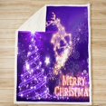 thumbnail image 2 of Sherpa Blanket Christmas Tree Deer Plush Blankets And Throws Xmas Holiday, 2 of 7