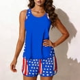thumbnail image 5 of Kbndieu Independence Day Women's Tankini Swimsuits with Shorts Tummy Control Bathing Suits Two Piece Swimsuit for Women (Blue, S), 5 of 8