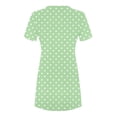 thumbnail image 3 of Offre à Durée Limitée Iumwxz Robes à Manches Courtes Col Rond pour Femmes Tunique Décontractée Plissée Robes Ligne A Robe Graphique à Pois Grande Taille Robes d'Été Robes Tendance pour la Saint-Valentin, 3 of 4