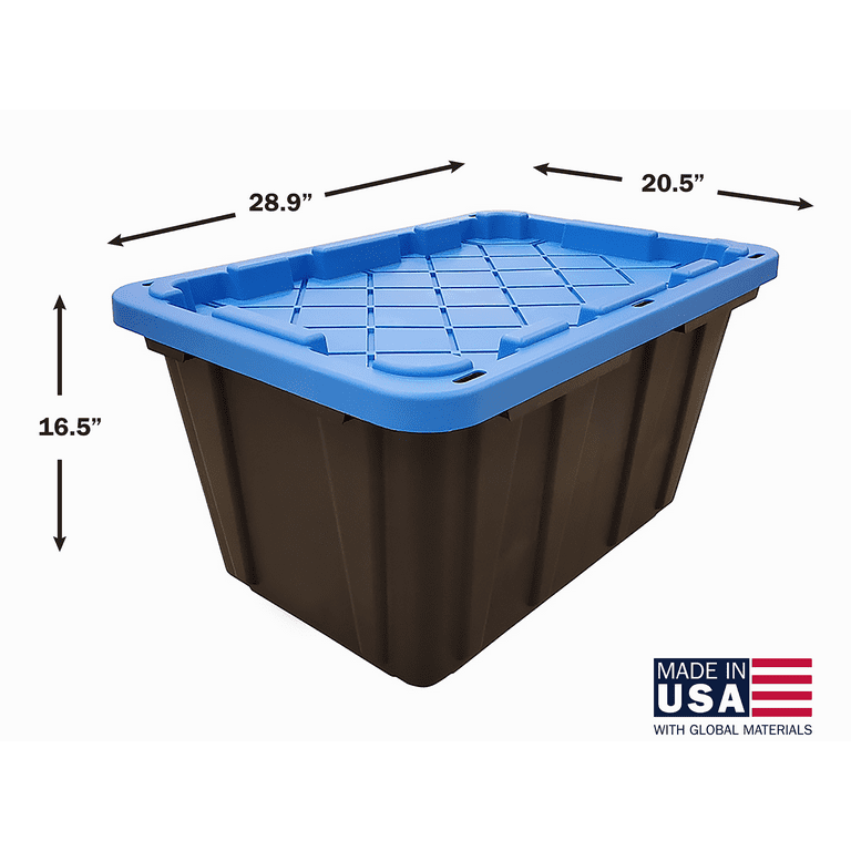 27 Gallon Heavy Duty Latching Plastic Storage Bin, 55 OFF