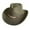 Army Green, variant on Unisex Fashion Wide Brim Cowboy Fedora Hat Retro Flat Brim Felt Outdoor Casual Jazz Cap Summer Sun Protection Brown