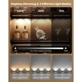thumbnail image 5 of SUNLINKCO 16 in Motion Sensor Under Cabinet Lighting 2 pk, USB Rechargeable Closet Lights, 3 Color LED Stepless Dimming with Cat’s Eye Hill Effect for Display Cabinets, Wine Rack, Showcases, 5 of 8