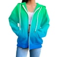 thumbnail image 2 of Oversized Hooded Sweatshirt for Women Long Sleeved Gradient Printed Hoodies Crew Neck Casual Pullover Tops Trendy 2025, 2 of 4