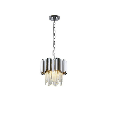

Crystal Pendant Light Fixture Round Chrome Crystal Hanging Light 2-Tiers Modern Crystal Chandelier for Living Room Dining Room Kitchen Island