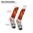 thumbnail image 2 of Xecao Basketball Shot Pattern Adult Stockings with Color-Block Design and 3D Print, Breathable Comfortable Hosiery for Daily Wear and Sports, 2 of 6