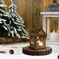 thumbnail image 5 of VOTRUDI Snowflakes Ornaments for Christmas Decoration,Glowing Wooden House Pendant for Creative Christmas Tree Decoration with Snowman, Elks and Snowflake Lighting.,Brown, 5 of 6