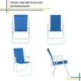 thumbnail image 6 of Kepooman Recliner, Folding Chair, Oxford Cloth Iron Outdoor Beach Chair,Dark Blue, 6 of 14