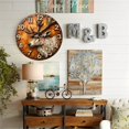 thumbnail image 4 of Deer Head Wall Clock Rustic Autumn Decor 10-Inch Silent Wooden Wall Clock, Battery Operated (AA Batteries Not Included), Artistic Home Decor, 4 of 7