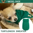 thumbnail image 3 of 2 Pieces Turtleneck Knitted Chihuahua Sweater Yorkie Teacup Dog Clothes Small Dogs Girl Winter Warm Sweaters Pet Cat Sweater Cold Weather Puppy Clothes, 3 of 6