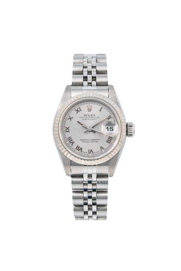 Pre-Owned Rolex Lady-Datejust 26MM Silver Dial Stainless Steel Bracelet