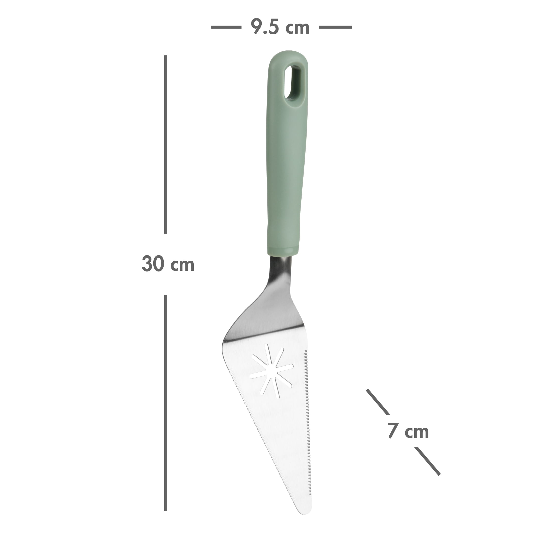 Way-to-Celebrate Stainless Steel Pie, Pizza and Dessert Serving Utensil, Green