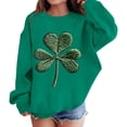 thumbnail image 5 of Otqutp St. Patricks Day Sweatshirt for Girls Long Sleeve Crewneck Irish Sweat Shirts Unisex Oversized Saint Patty's Pullover Tops, 5 of 6