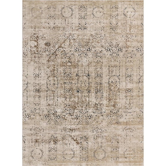 Unique Loom Chateau Collection Area Rug - Quincy (10' x 13' 1" Rectangle Beige/Brown)