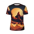 thumbnail image 5 of Nature Desert Sports T Shirt Summer Moon Print Classic T Shirts Hippie Tee Shirt For Mens, 5 of 5