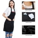 thumbnail image 3 of Delantal de Cocina Profesional Impermeable Antimanchas con Bolsillos, Delantal de Chef para Mujeres y Hombres, Delantal Parrillero y Multiusos (Negro), 3 of 4