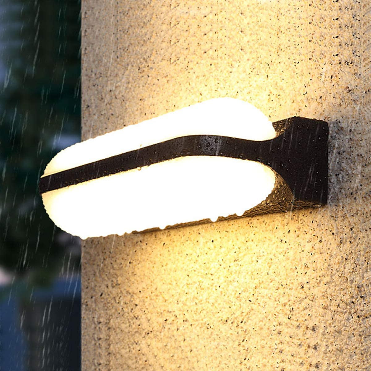 Modern LED Wall Light Outdoor Porch Balcony Light Waterproof Sconce Lamp 2 Head 