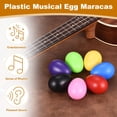 thumbnail image 4 of Uxcell 3 Pcs Egg Shakers, Plastic Musical Eggs Maracas Hand Percussion Instruments for DIY Painting Music Learning Easter Party Performance, Black, 4 of 6