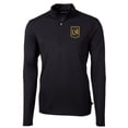 thumbnail image 2 of Men's Cutter & Buck Black LAFC DryTec Virtue Eco Pique Recycled Quarter-Zip Pullover, 2 of 3