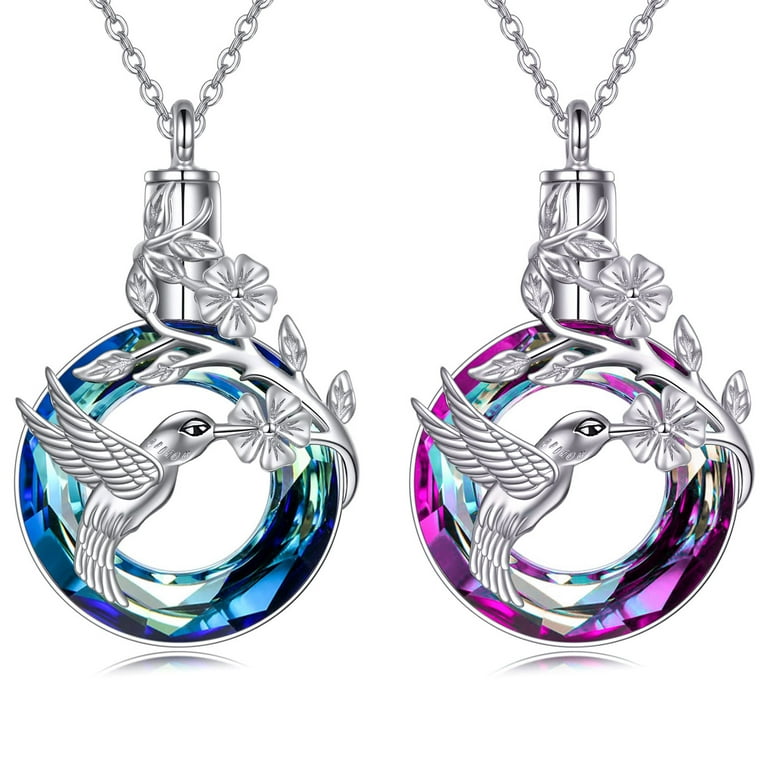 KABOER Ashes Hummingbird Memorial Ashes Necklace Pendant Souvenir Memory Necklace Women Gifts