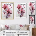 thumbnail image 4 of Designart "Simplicity in Bloom Pink Minimalist Delight III" Abstract Botanicals Wall Art Living Room, 4 of 5