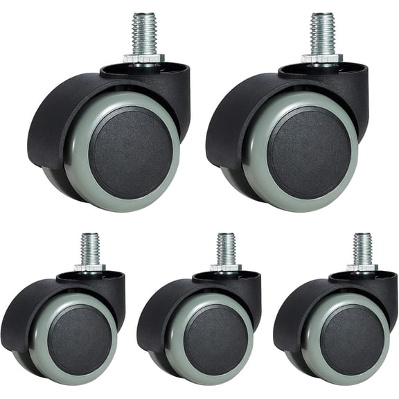 Gamvdout Plate Casters 5 Pcs Furniture Casters Large Office Chair Casters Silent Replacement Wheels Crib Casters 360° Rotation Load 300KG