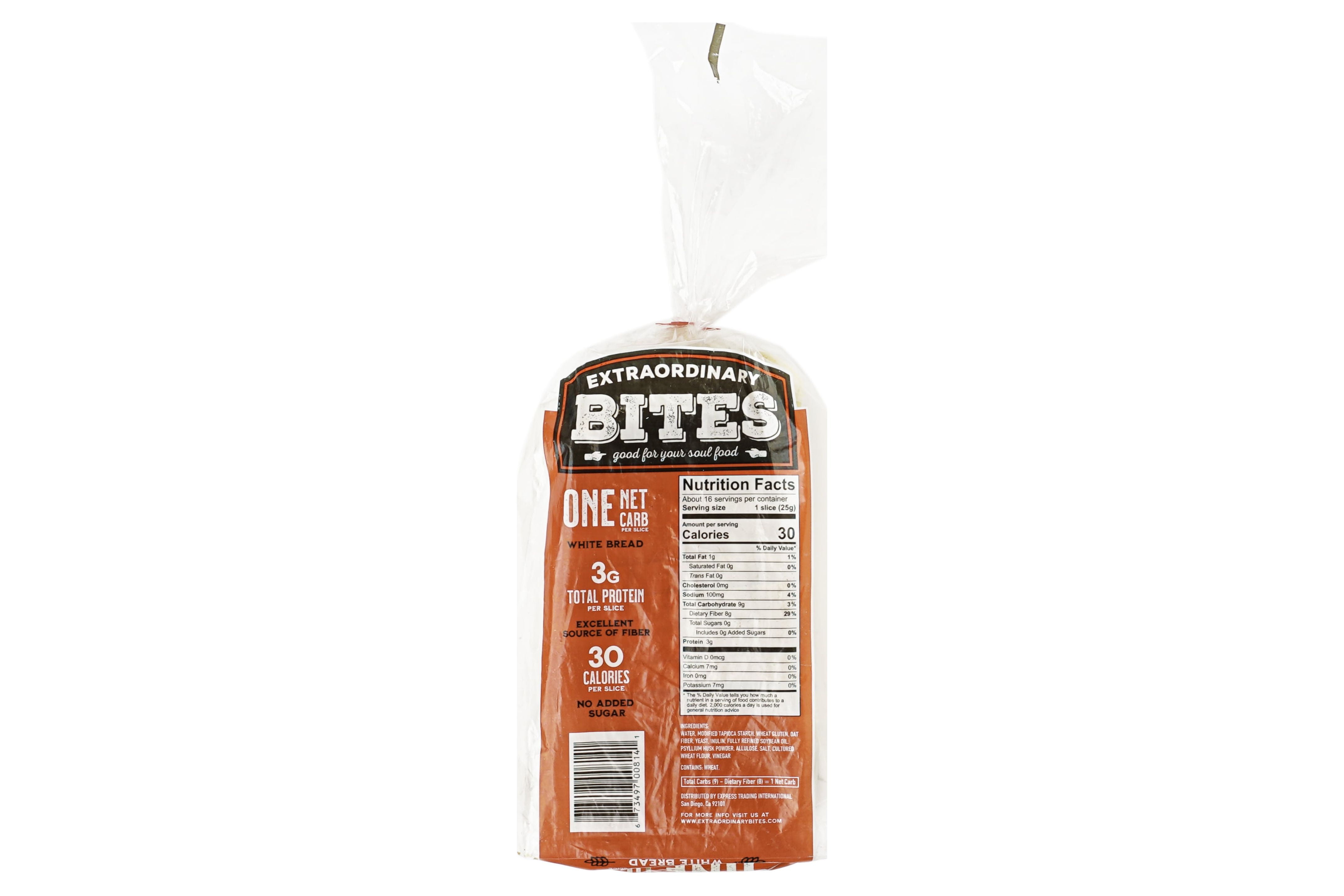 Extraordinary Bites Keto White Bread, 23oz, 21 CT Bag (Frozen)