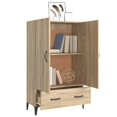thumbnail image 2 of vidaXL Highboard Sonoma Oak 70x31x115 cm Engineered Wood, 2 of 5