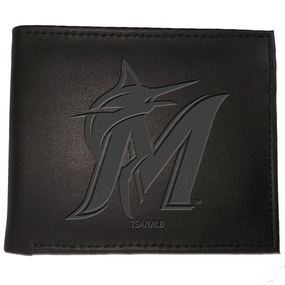 Black Miami Marlins Hybrid Bi-Fold Wallet