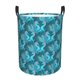 thumbnail image 1 of Balery Seahorse Cesta de ropa redonda con asas, impermeable, independiente, para ropa, juguetes, dormitorio y familia-Small, 1 of 6