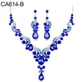 thumbnail image 1 of Ayyufe Women Set Elegant Rhinestone Teardrop Pendant Wedding Necklace Earrings, 1 of 7