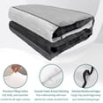 thumbnail image 4 of Full Quilt Set 78''x90'', Black Grey Ombre Lightweight Summer Bedspread Coverlet Set with 2 Pillow Shams, Farmhouse Vintage Wooden Striped Breathable All Season Quilt Bedding for Bedroom/Guest Room, 4 of 9