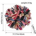 thumbnail image 3 of Nkmbld Patriotic Wreath for Front Door, Independence Day White Blue Red Garland for Memorial Day Veterans Day Front Door Decoration Hanging Ornaments, 3 of 8