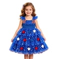 thumbnail image 4 of Bainana 4Th Of July Tulle Dress For Girls Sleeveless Red White And Blue Dresses USA Celebrate Anniversary Patriotic Dress For Infant And Toddler 5-6 Years Blue, 4 of 9