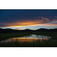 thumbnail image 2 of The Yellowstone Collection 18x13 Black Ornate Wood Framed with Double Matting Museum Art Print Titled - Spring Sunset, Swan Lake, Yellowstone National Park, 2 of 4