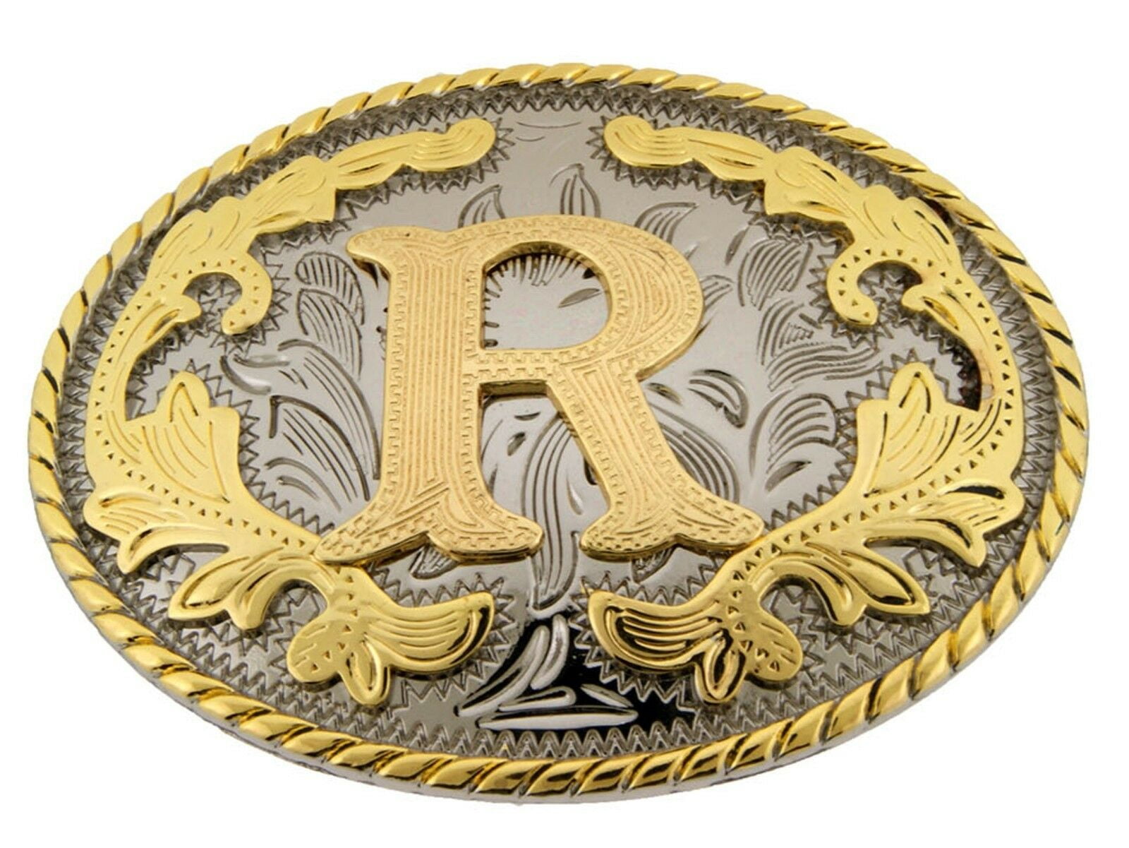 Buckles Zone Initial Letter " R" Belt Buckle Monogram Middle Initial