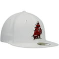 thumbnail image 3 of Men's New Era White Tampa Bay Buccaneers Omaha Alternate Logo 59FIFTY Fitted Hat, 3 of 5