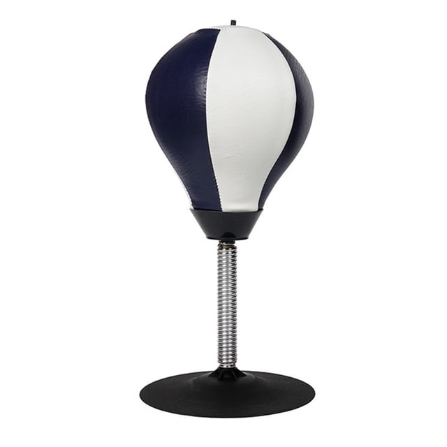 Tholdsy Pelota de boxeo de escritorio de diseño de calidad, pelota de boxeo de de cuero, pelota de velocidad catártica para oficina, Juguetes azul blanco