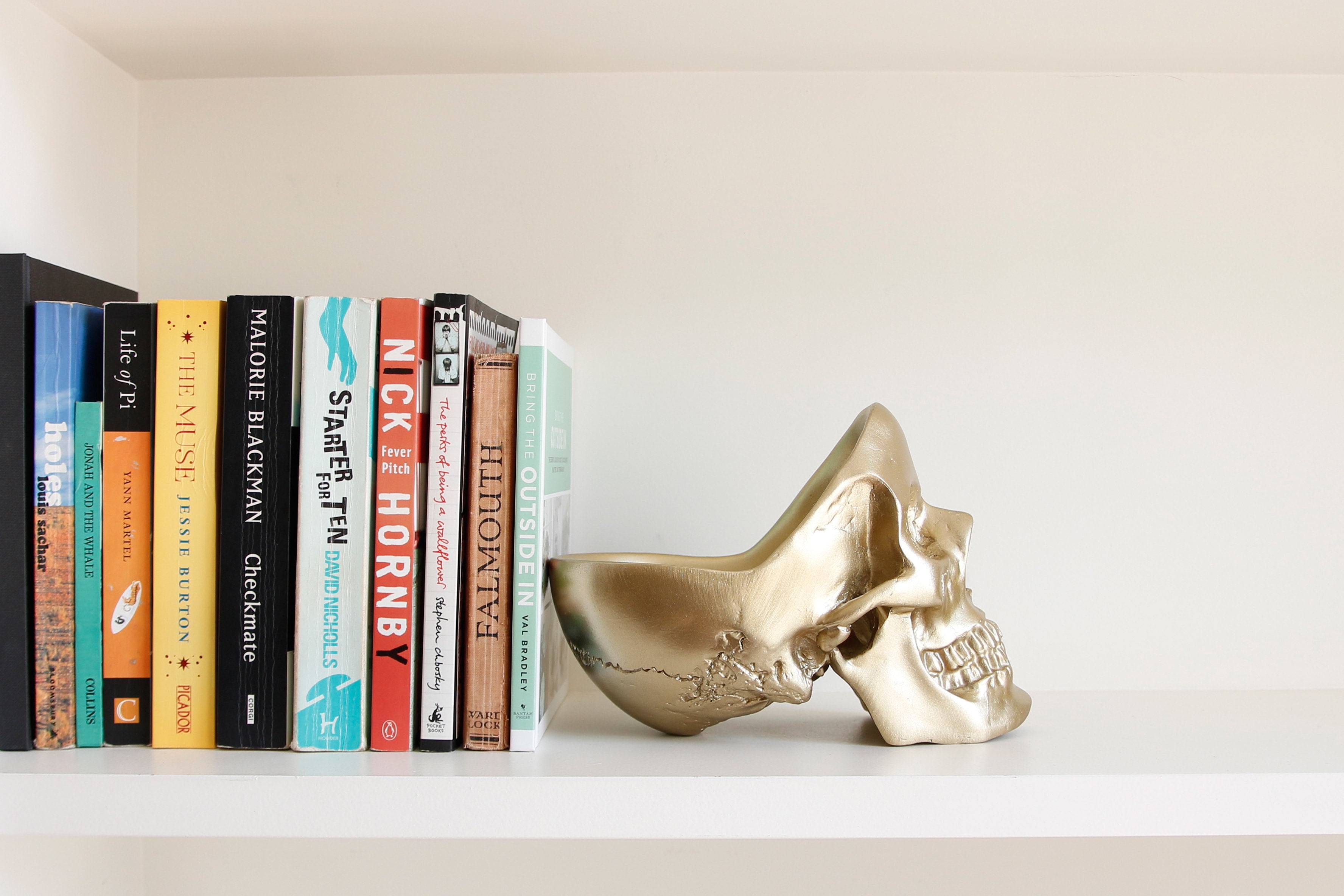 Suck UK | Skull Jewelry Organizer | Desk Tidy | Trinket Dish & Key Bowl | Gold