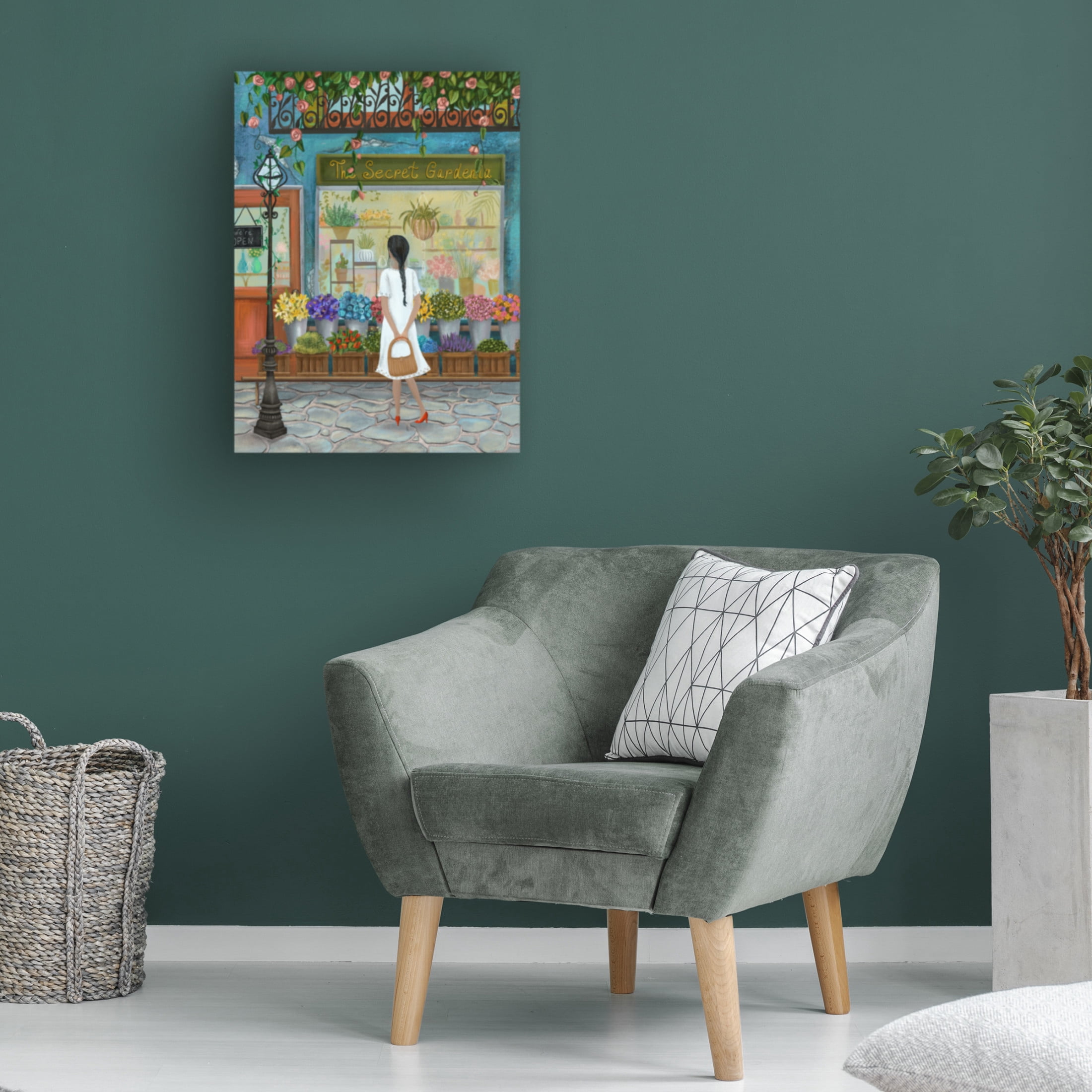 Canvas Wall Art - Christine Rotolo 'Flower Shop' Wall Art for Living Room, Bedroom, or Office Décor by Trademark Fine Art - 35 x 47 Inches