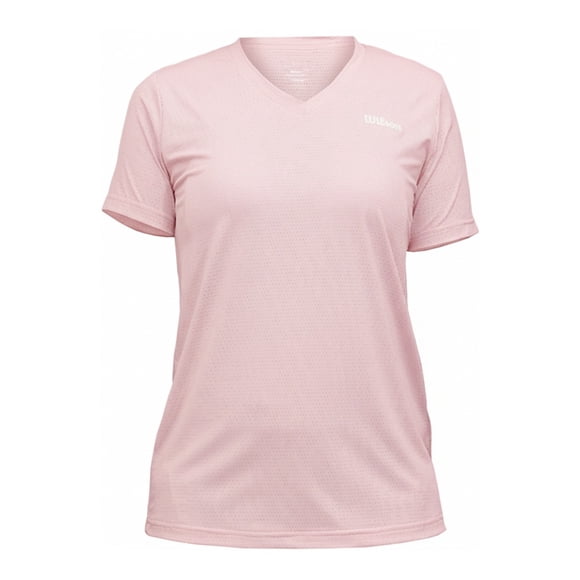 Playera Deportiva Wilson para Mujer Camuflaje a Tono Shade Cuello V Color Rosa Claro Talla EG