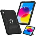 thumbnail image 1 of SaniMore Hybird Case for iPad 10th Generation 10.9" 2022, Rugged Heavy Duty Protective Case Hidden Kickstand Dual Angle Stand Shockproof Anti-drop for iPad 10th Generation 2022, Black, 1 of 10