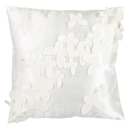 Surya Dancin Flowers Decorative Pillow - Winter White - Walmart.com