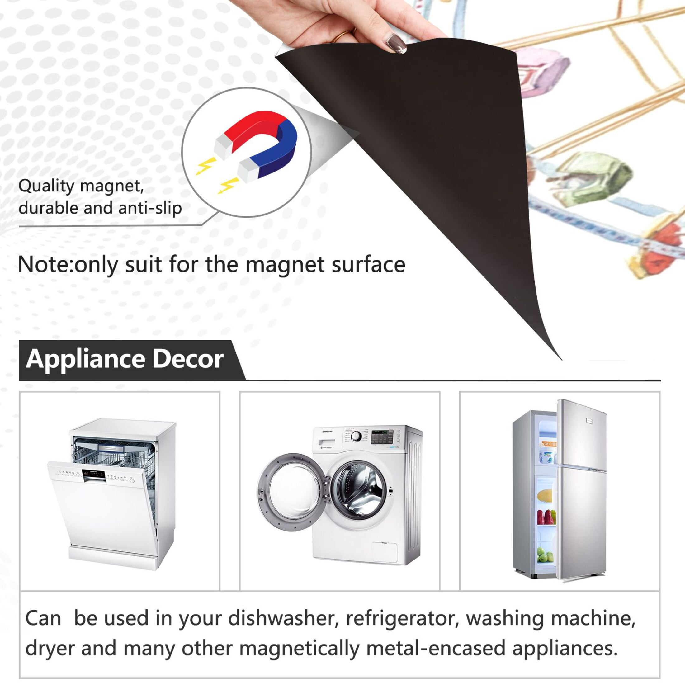 Dishwasher Magnetic Sticker 23x26 Inch Refrigerator Magnetic Sticker Washing Machine Magnetic Sticker Kitchen Panel Magnetic Sticker Home Decor Beautiful Ferris Wheel