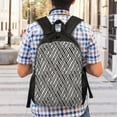 thumbnail image 4 of Lafuoo Black White Stripes Pattern Single-sided Backpack, Waterproof with Computer Compartment, Suitable for Business, Travel, Sports-One Size, 4 of 6
