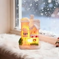 thumbnail image 2 of nTRIUQJ Enchanting Village Resin Desktop Ornament Miniature Holiday Tabletop Display Festive Winter Scene Centerpiece Collectible Crafted Cottage C, 2 of 5