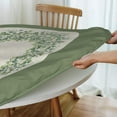 thumbnail image 5 of Sage Green Leaf Floral Round Tablecloth Spring Summer Watercolor Eucalyptus Leaves Table Cover with Elastic Edge Washable Fitted Table Cloth for Kitchen Patry Outdoor Decor Fits 36"-44", Small, 5 of 6