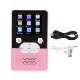 thumbnail image 1 of T9 MP4 Player, 1.8 Inch Color Screen, Lossless Sound, MP3 Player with Bluetooth 4.2, Supports Memory Card Expansion, Pink, 16GB, 1 of 4