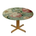 thumbnail image 3 of Autua Flowers Baroque Round Tablecloth Stain-Resistant Washable 100% Polyester 42"-46, 3 of 8